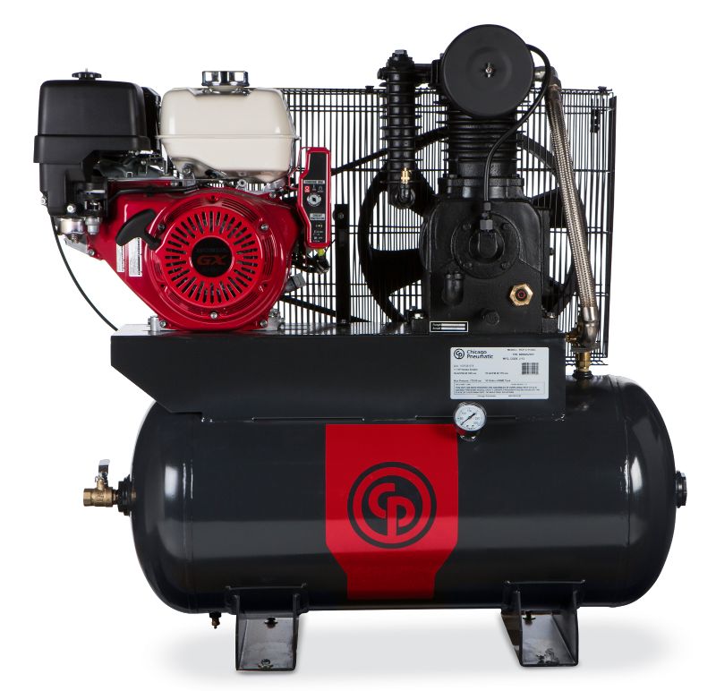 Two Stage Gas Iron Series Compressors 11 16 Hp Chicago Pneumatic