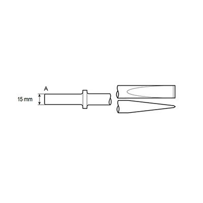 FLAT CHISEL SHANK ROUND 15MM product photo