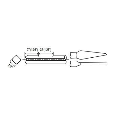 CAPE CHISEL SHANK QTR. OCT. WF 1/2'' product.image.text.alttext