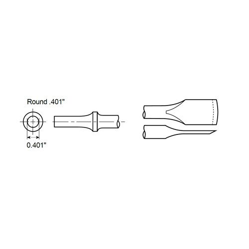 UNDERCOAT GOO SCRAPER SHANK ROUND .401'' product.image.text.alttext
