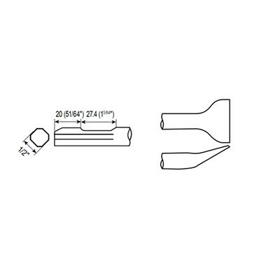ANGLE SCALING SHANK QTR. OCT. WF 1/2'' product photo