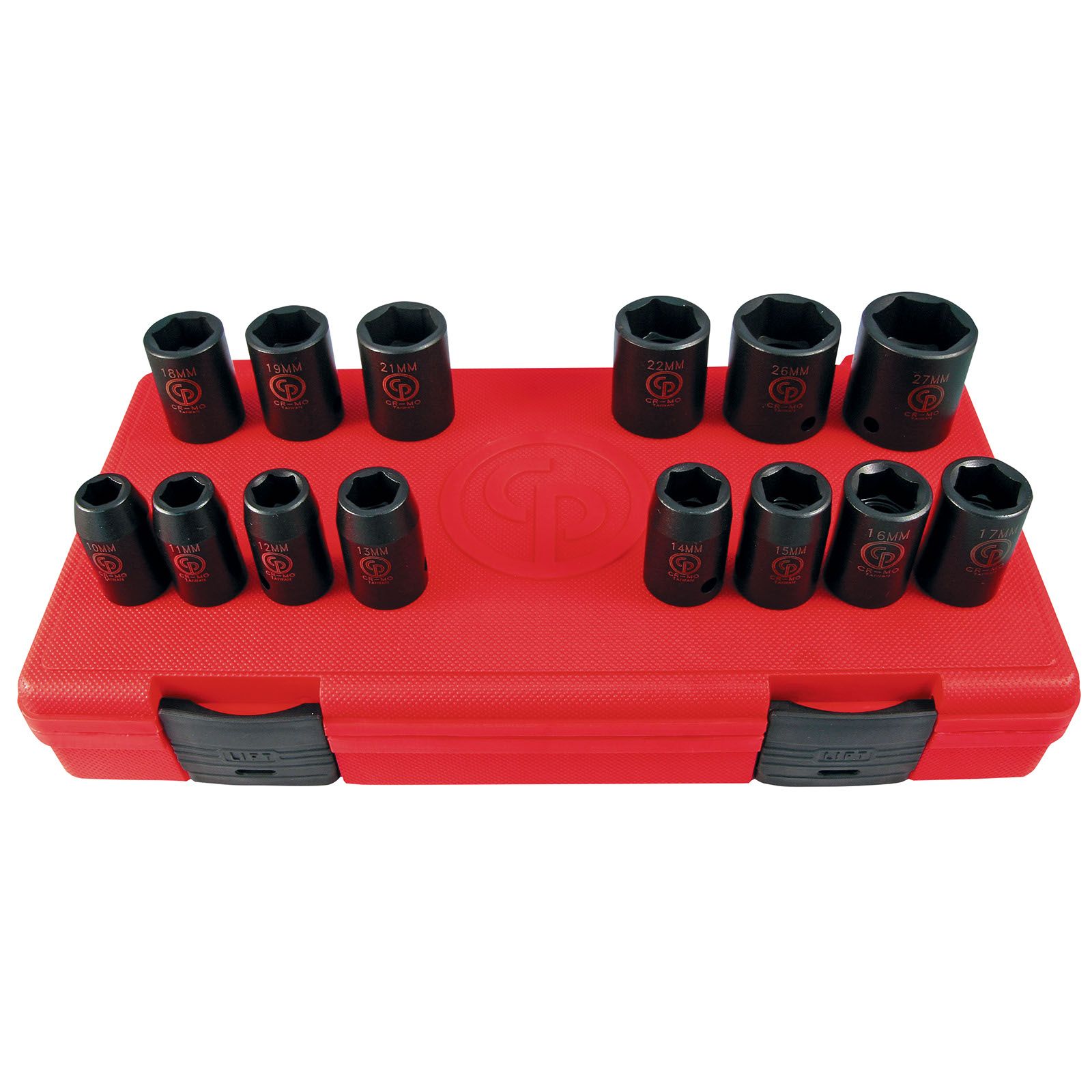 SS4114 1/2" Drive Set of 14 pcs Metric Impact Sockets Chicago Pneumatic