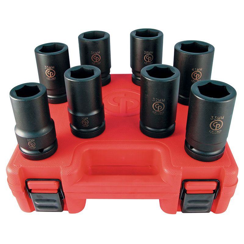 SS818D 1" Drive Set of 8 pcs Metric Deep Impact Sockets product photo