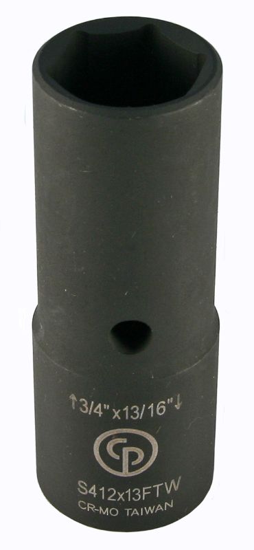 S412X13FTW 1/2" FLIP 3/4X13/16 Deep Thin Wall Socket product photo